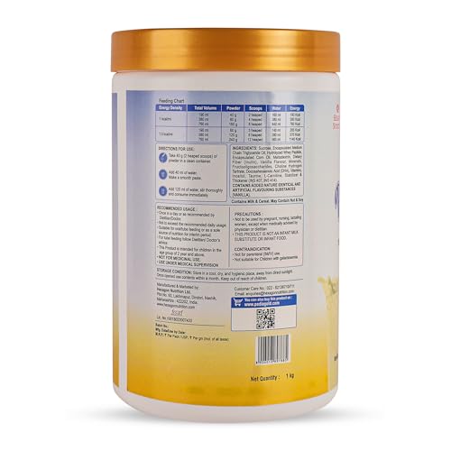 Image of PediaGold Plus Peptide Diet for 2-14 Years Children | Vanilla-1Kg | No Refined Sugar | 38 Vital Nutrients | East to Digest Protein | Eye-Immunity-Height-Brain Health | Nutritional Supplement for Kids
