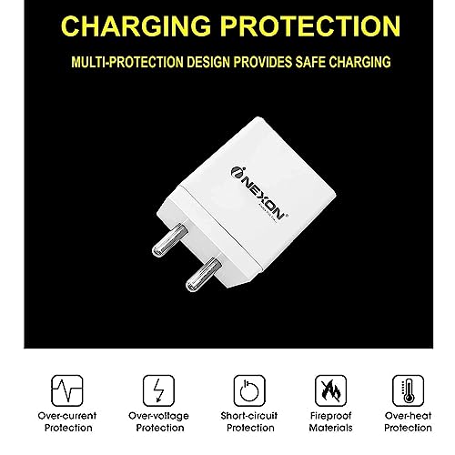 Image of 20W Dual Port USB & Type C PD Fast Charger FOR Samsung Galaxy S21 FE 5G 20W QC + PD USB Wall Fast Charger, Quick Charge 3.0 & Power Delivery 3.0 | 20W Dual Output Fast Charger /Adapter with QC & PD Technology USB 18W QC 3.0 Block for Samsung Galaxy, Note, Redmi, Mi, Oneplus, Oppo, Vivo Smartphones WITH 1 METER TYPE-C TO C CABLE - XH1, WHITE