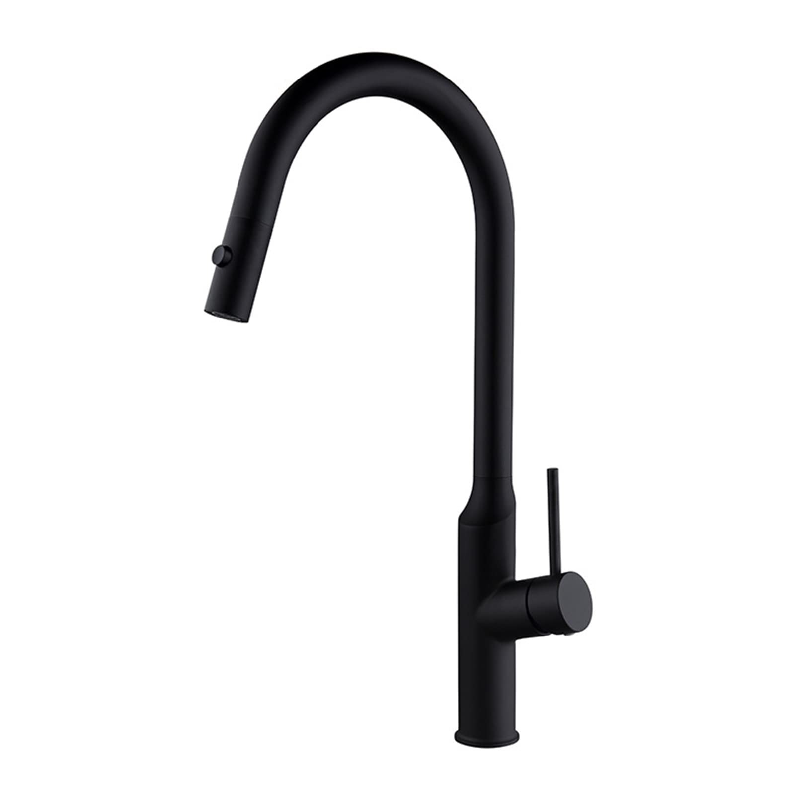 FCXWEVR Modern Pull Down Kitchen Faucet with Sprayer Black Stainless Steel Mixer Tap Rotatable Hot & Cold Water Sink Faucet for Stylish Kitchen Upgrade