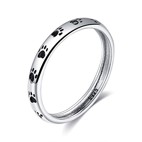 Bague patte d'animal en argent 925, cadeau d'anniversaire idéal pour fille