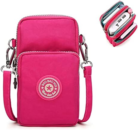 Small Crossbody Wallet Phone Bag for Women Mini Shoulder Strap Cross-Body Handbags Pouch Outdoor Sport Armbands Compatible for iPhone/Samsung Galaxy/Moto/Google Cell Phone Purse for Most Smartphones…