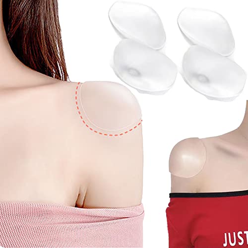 Schulterpolster Selbsthaftend,2 Paar Unisex Damen Silikon Schulter Push-Up Wiederverwendbar Und Atmungsaktiv Pads Schulterpolster Mit Klettband, für Frau Mann Anzug Blazer Kleidung Blusen Cover