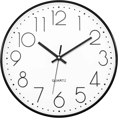 Opiniones y reviews de Relojes de pared al mejor precio. 46 LSXD Reloj de Pared Grande de 12 Pulgadas, Relojes Pared de Cuarzo Redondo Silencioso, Sin Tictac, Wall Clock para Conica, Sala de Estar,la Escuela, la Oficina (Blanco)