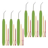 OATIPHO Häkelnadel Satz Kunststoff und Stahl mit Rutschfestem Griff Ergonomische Stricknadeln Reisegröße für Anfänger und Selbstgemacht Handarbeiten