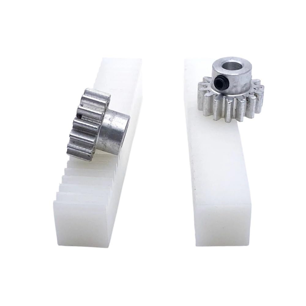 transmission par pignon Engrenage droit à 15 dents, 1 pièce, 1 Module, avec crémaillère de 70mm, alésage de 15T, engrenage en aluminium, support en plastique et en Nylon, pièces de jouets de levage, b