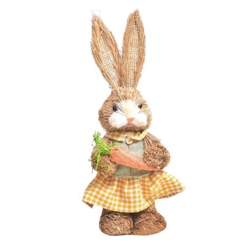 HEEZOU Adornos de pie de paja para fiesta de Pascua, decoración del hogar, jardín, boda, fiesta temática, accesorios para fotos