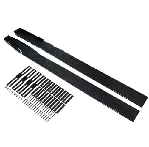 に適合する W211 W212 W213 Eクラス 2016-2019 78.7インチ バンパー サイドスカート スプリッター スポイラー リップ ロッカーパネル エクステンション ボディキット サイドスカート(カーボンファイバー)