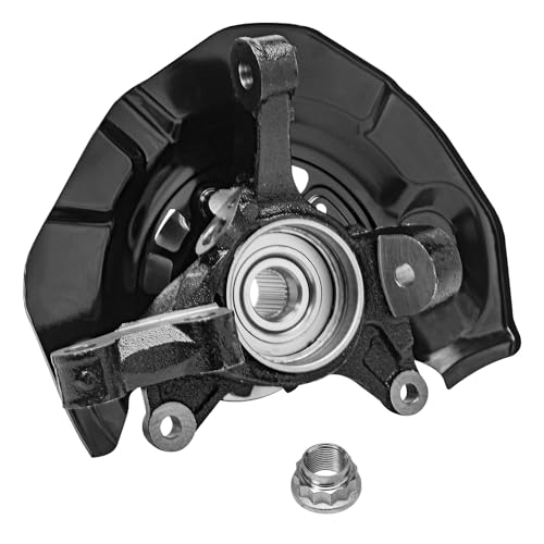 Image of Detroit Axle - AWD Front Right Steering Knuckle for 04-10 Toyota Sienna, Passenger Side Steering Knuckle & Wheel Bearing Hub Assembly 2004 2005 2006 2007 2008 2009 2010 Replacement