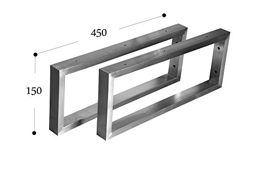 Preisvergleich Produktbild CHYRKA Wandkonsole Edelstahl 201 40x20 Träger Regalträger Regalhalter Konsole Waschbecken (150x450 mm - 1 Paar)