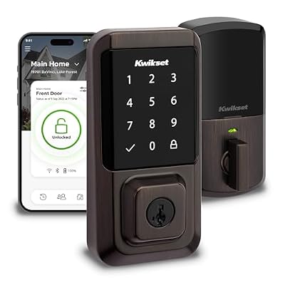 Kwikset Halo Wi-Fi Smart Lock, Keyless Entry Front Door Touchscreen Deadbolt, App Control, Grade AAA Certified, Easy Install No Hub, Venetian Bronze Finish