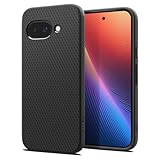 Spigen 【創業18年の技術力】Pixel 9a ケース 耐衝撃 薄型 ストラップホール付き 米軍MIL規格取得 カメラ保護 傷防止 衝撃吸収 リキッド・エアー ACS09039 (マット・ブラック)