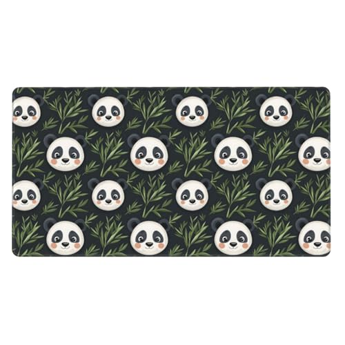 Tapis de souris en caoutchouc imprimé panda mignon pour égayer votre bureau PC