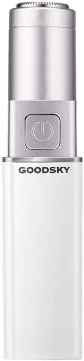 Painless Hair Remover Mini Shaver - GOODSKY Facial Hair Removal for Women Battery Not Included (white)