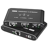 PoE Switch 1 in 3 Out, Gigabit 3 Port PoE Splitter, IEEE 802.3at/af Compliant, 30W per Port Power Over Ethernet Hub for IP Cameras/Access Points/VoIP Phones (328 Ft), Network Hub for Cat5e/6/7/8 Cable