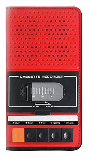 Etui pour Samsung Galaxy A56 en cuir de qualité et design cassette rouge
