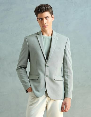 Image of Arrow Men's Zero Calorie Slim fit Textured Blazer