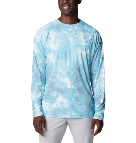 Chemise de randonnée Columbia Terminal imprimée bleu camouflage XS Homme