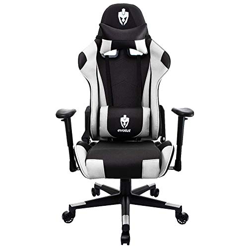 Cadeira Gamer Evolut Eg-900 Branco/preto/dourado Reclinável