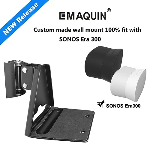 Image of Wall Mount Bracket for Sonos Era 300 Speaker (Swivel and Tilt,Easy to intall,Compatible with Sonos Era 300,Single pc, Black)