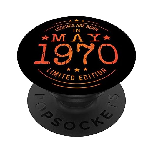 Cumpleaños Mayo 1970 Edición Limitada Regalo Legend May PopSockets PopGrip Intercambiable