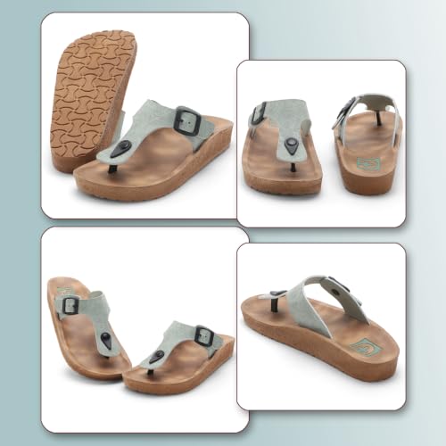 Image of DOCTOR HEALTH SUPER SOFT Women's Orthopedic Toe Ring Sandals | Adjustable Buckle Comfort Slippers | Soft Cushioned Footbed | Lightweight Anti-Skid Casual Flip Flops for Everyday Wear