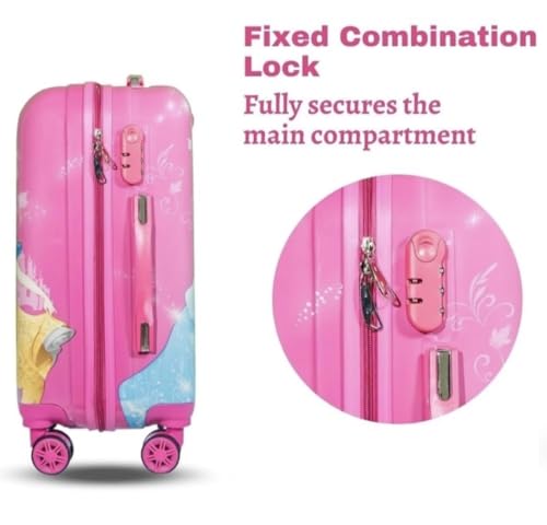 Image of ADSON Abs Kids Trolley 360 Rotating Luggage 360 Wheels Non-Breakable Exclusive Edition 20 Inch Kids Hardsided Suitcase with 4 Wheels, 360 Wheel Travel Trolley Bag