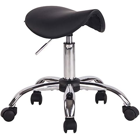 CLP Arbeitshocker Augsburg Mit Kunstlederbezug I Höhenverstellbarer Und Drehbarer Sitzhocker I 5 Leichtlaufrollen Cover