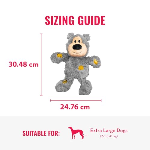 KONG – Wild Knots Bear – Innere Geknotete Seile und Minimale Füllung für Weniger Unordnung (Farbvar.) – Für Sehr Große Hunde