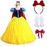 白雪姫 ドレス コスプレ 女の子のドレス コスプレ衣装 大人用コスチューム ハロウィン イベント 仮装プリンセスドレス 誕生日プレゼント [並行輸入品]
