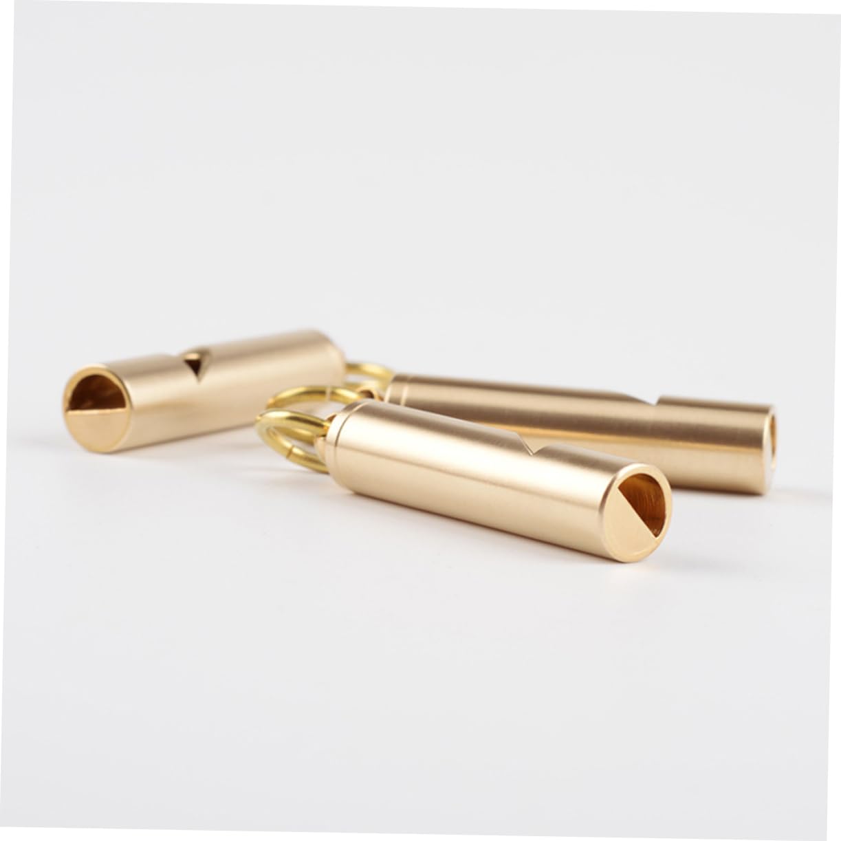 ARTSEWPLY 3pcs Vintage Pure Brass Whistles Survival Whistles Keychain for Outdoor Sports Hiking Camping Climbing and Pet Training