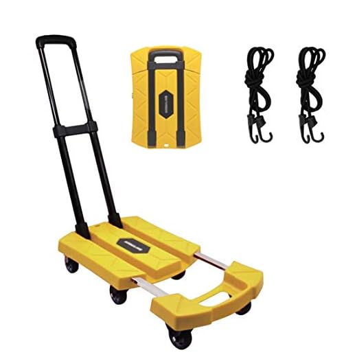 Folding Hand Truck 6 Wheel-roate 200Kg/440lbs Heavy Duty & Break System Solid Construction Utility Dolly Trolley Cart Compact and Lightweight for Luggage/Personal/Travel/Auto/Moving and Office
