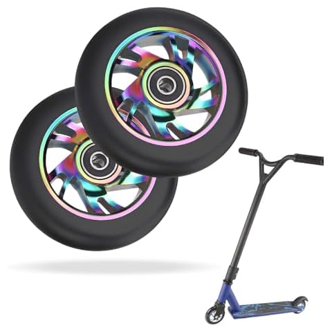 YANGUN 100mm Stunt Scooter Wheels with Bearings Cover