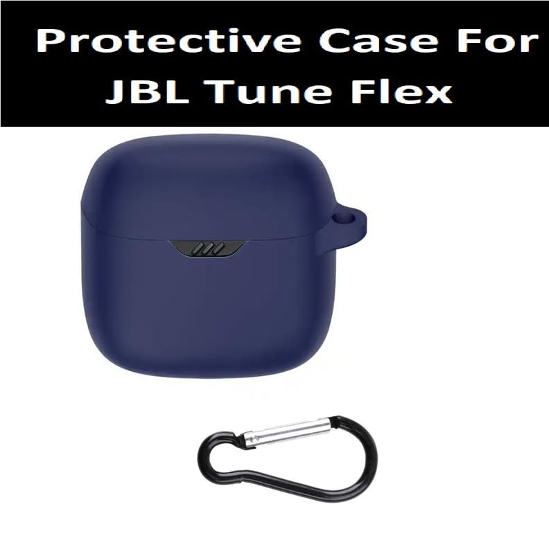 Image of ColorCase Front & Back Full Protection Silicon Case Cover for JBL for Tune Flex - (Blue) (Earbuds Not Included)