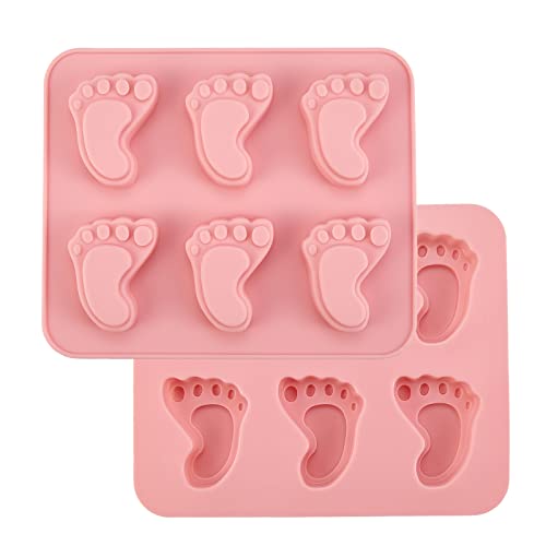 UR URLIFEHALL 2 pièces bébé pieds résine de qualité alimentaire moules en silicone moules à fondant pour bricolage gâteau chocolat bonbons décoration...
