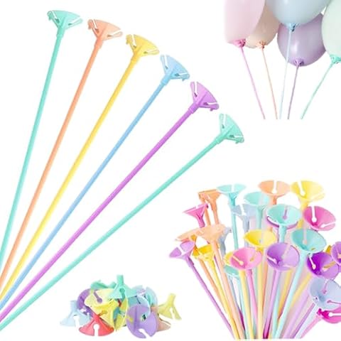 RXKFIGX 50 PCS Reusable Balloon Sticks Set Cover