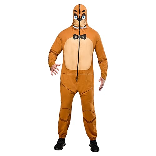 Rubies Five Nights at Freddy's: Freddy Fazbear Adult Zip-Up Comfywear for Adults, Men's Small