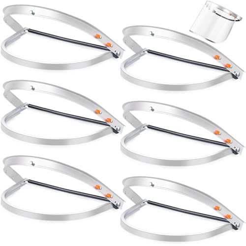 Zonon 6 Pcs Aluminum Face Shield Adapter for Grinding Cutting, White