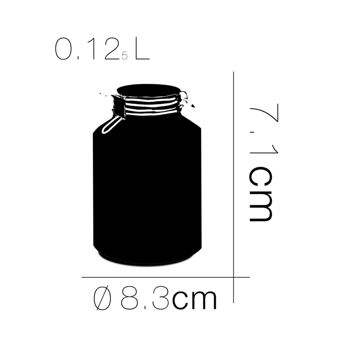 Paquete de 24 Frascos de Vidrio con Tapa de Clip Herméticos, Botes Tarros de Cristal para Conservas con Cierre mecánico, Capacidad 12.5 cl - Diámetro 8.3 x Altura 7.1 cm