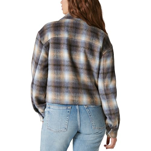 Lucky Brand Women's Cropped Plaid Jacket2