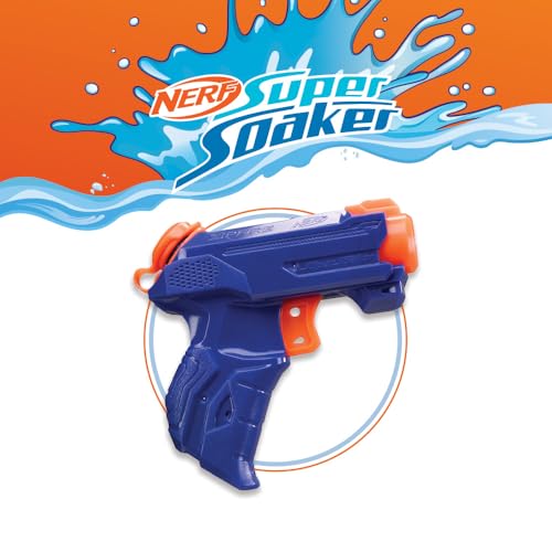 Image of Nerf Super Soaker ZipFire Water Blaster - Blue | 97ml Water Tank | Water Blast Range - 20 feet | Pichkari for Outdoor Water Games | Branded Toy Pichkari for Holi Festival | for Kids 6+