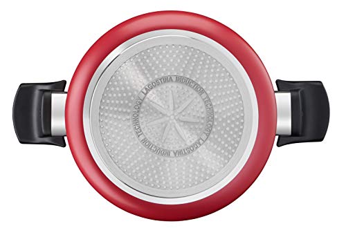 Lagostina Mediterranean Kitchen Casserole Dish Non Stick 2 Handles, Aluminium, Red, Casseruola Fonda 2M, 20 cm - Image 3