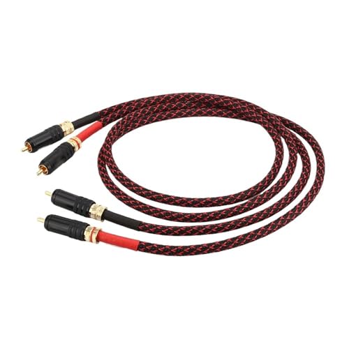 A54 Pair High-End Pure Copper RCAA to RCAA Audio Cable 2RCA Interconnect Cable OFC for Enhanced Sound Quality(0.5m)