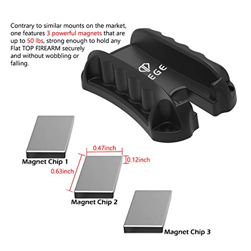 Gun Magnet Mount (2 Pack), 50lbs Rated Fast Draw & Loader Handgun Magnetic Holster, Concealed Firearm Holder Gun Accessories for Most Flat Top Weapon Pistols in Vehicle, Truck, Car, Home, Wall, Desk