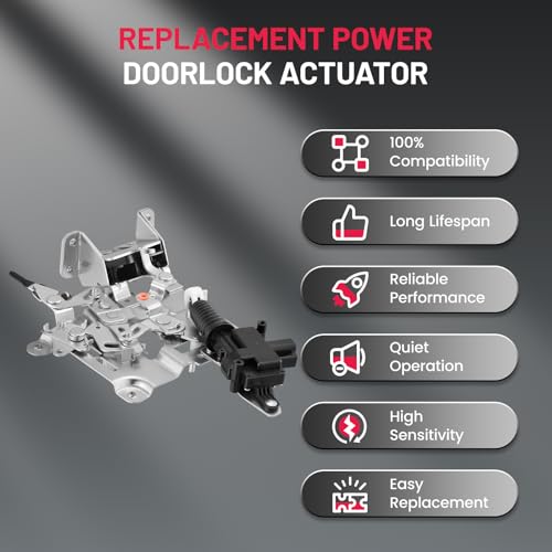 Image of SYERAL Power Door Lock Actuator Front Right Driver Side Compatible with Chevy Express 1500 2500 3500 1996-2014, Compatible with GMC Savana 1500 2500 3500 1996-2019 Replaces 22745039