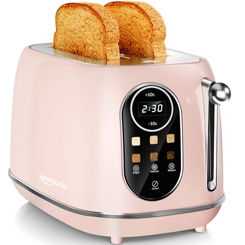 Keenstone Smart Touch Screen Toaster 2 Slice, Retro Wide Slot