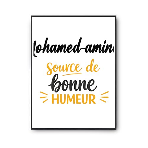 Cadeau humour poster Mohamed-amine pour un anniversaire unique