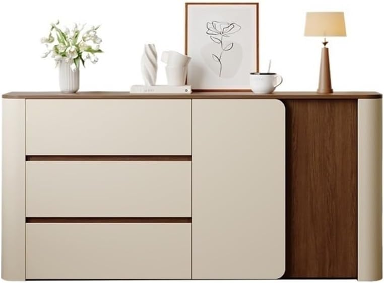 Sideboard Cabinet Dining Sideboard Drawer Integrated wall-Mounted Handle-Free Storage Tea Cabinet Console Coffee Table