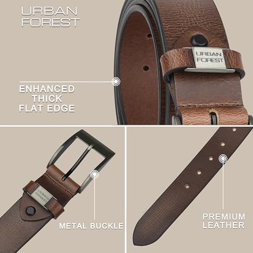 Image of URBAN FOREST Oak Casual Leather Belt for Men
