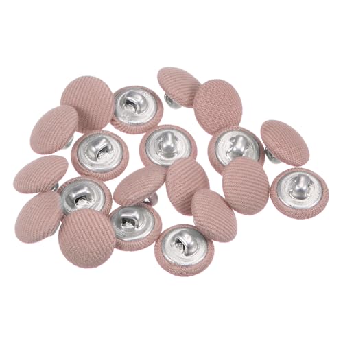 QUARKZMAN 20Pcs 20L Botón de Costura Redondo de 12.5mm con Cubierta de Tela de 20L para Trajes, Vestidos y Blusas, Color Rosa Intenso