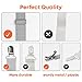 5 STARS UNITED Bed Sheet Straps Set | Easy to Use Adjustable Elastic Fasteners with Metal Clips | Sheet Holders for Corners | Fitted Sheet Clips to Hold Sheets in Place | (4 Pcs Grey)
